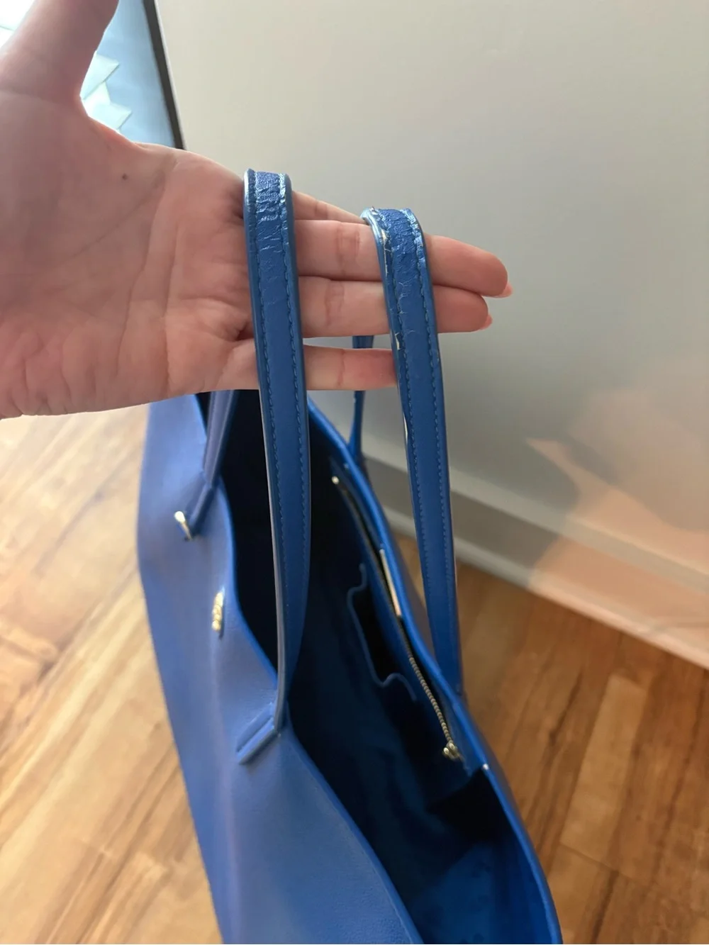 Tory Burch Royal Blue Leather Tote